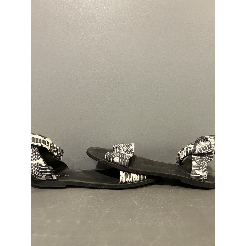 Vince‎ Snake Print Ankle Strap Sandal Women's Size 9.5 Black